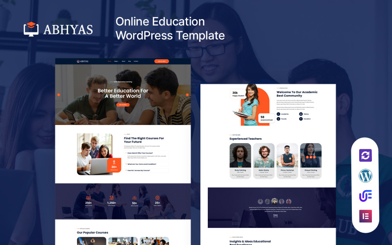 Abhyas - Online kurzy a vzdělávání WordPress Elementor Theme