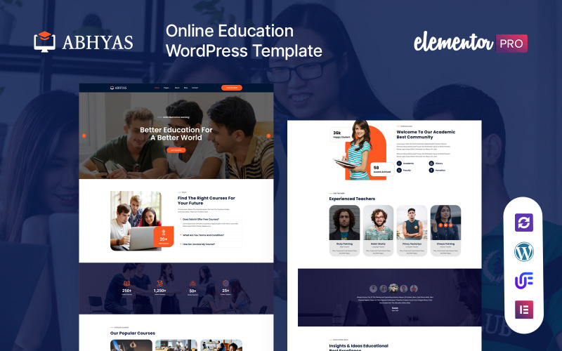 Abhyas – Thème WordPress pour cours et éducation en ligne