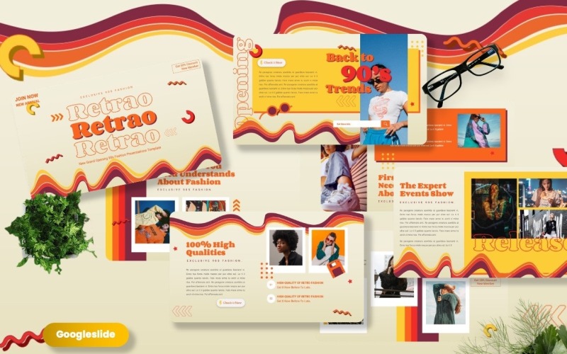 Retrao - Retro Googleslide-sjablonen uit de jaren 90