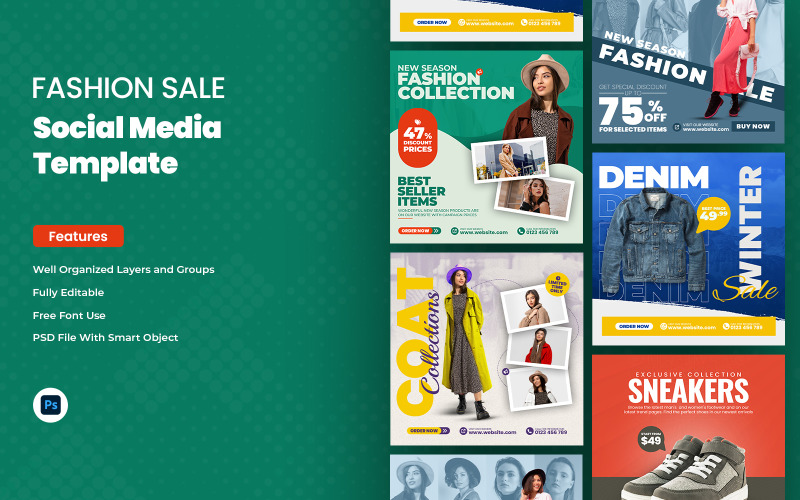 Fashion Sale Social Media Template TemplateMonster Fashion Sale Social Media Template TemplateMonster