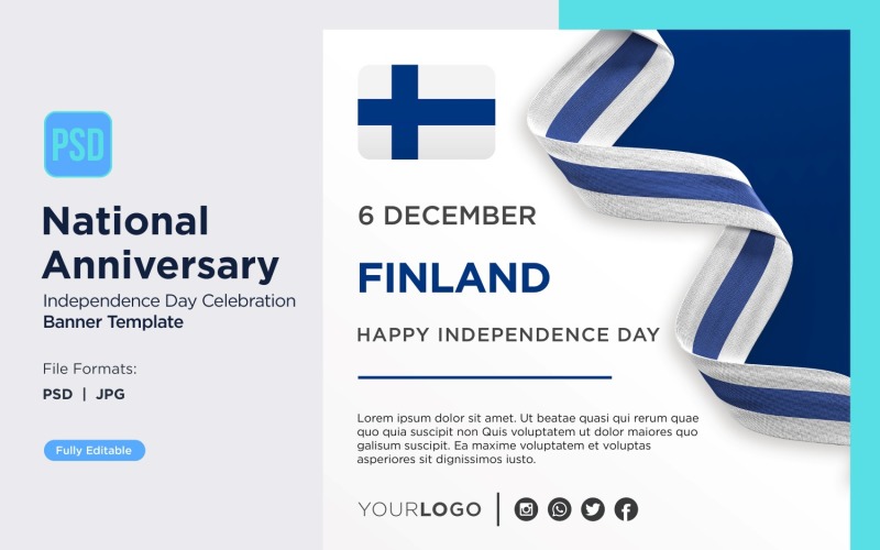 Banner oslavy národního dne Finska