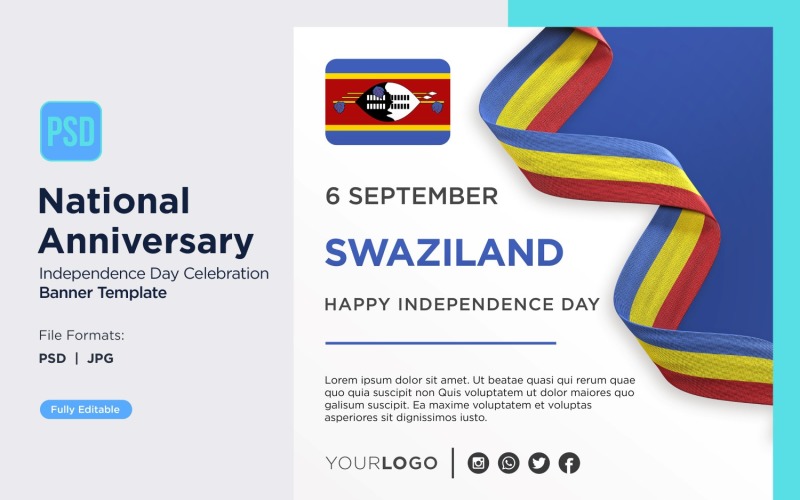 Swaziland nationale feestdag viering banner