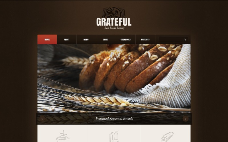 面包房响应式网站模板