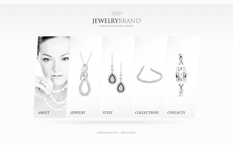 Šablona webových stránek šperků