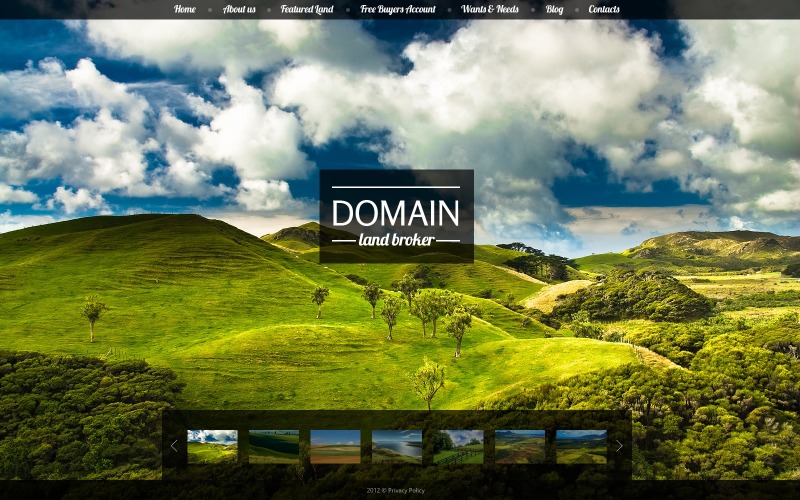 Website sjabloon voor landmakelaar