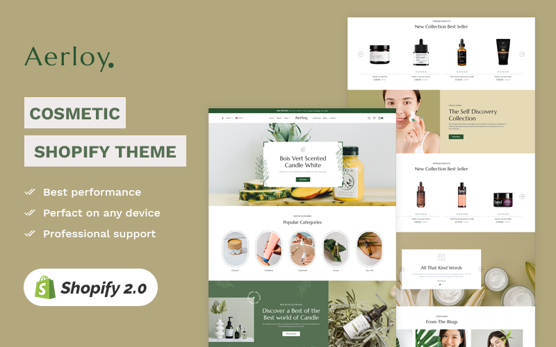Aeroloy - 化妆品和配饰高级 Shopify 2.0 多功能响应式主题
