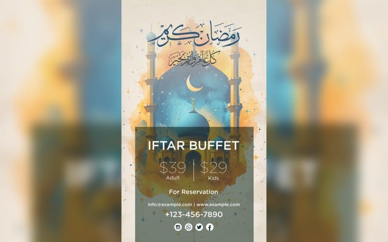 Modello di poster per buffet Ramadan Iftar 119