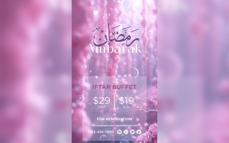 Modello di poster per buffet Ramadan Iftar 64