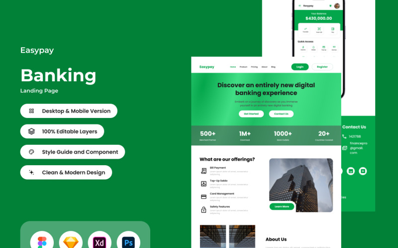 Easypay - Página de inicio bancaria V1