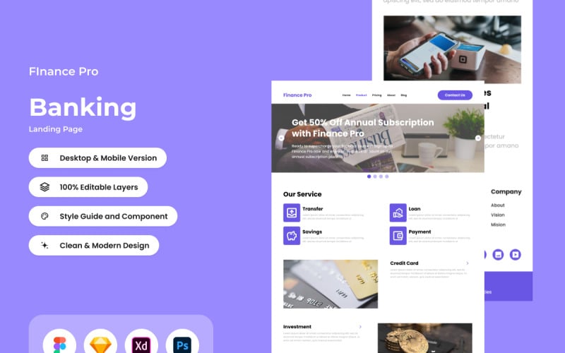 Finance Pro - Банковская целевая страница V2