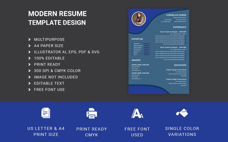 Modèle de CV gratuit et moderne de pointe – Élevez votre parcours professionnel