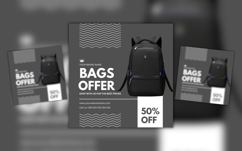Modello di progettazione in tela per offerta vendita borsa