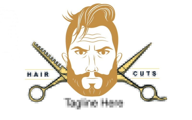 Plantillas de logotipos de cortes de cabello para hombres