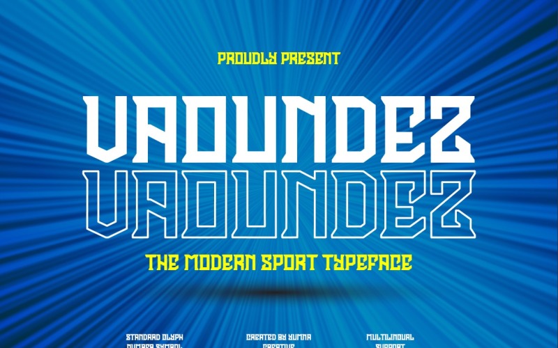 Vaoundez - Современный спортивный шрифт