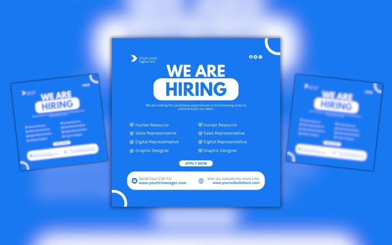 We Are Hiring Candidates Canva Design Template