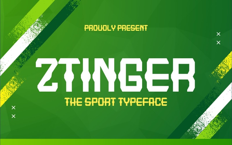 Ztinger - Современный спортивный шрифт