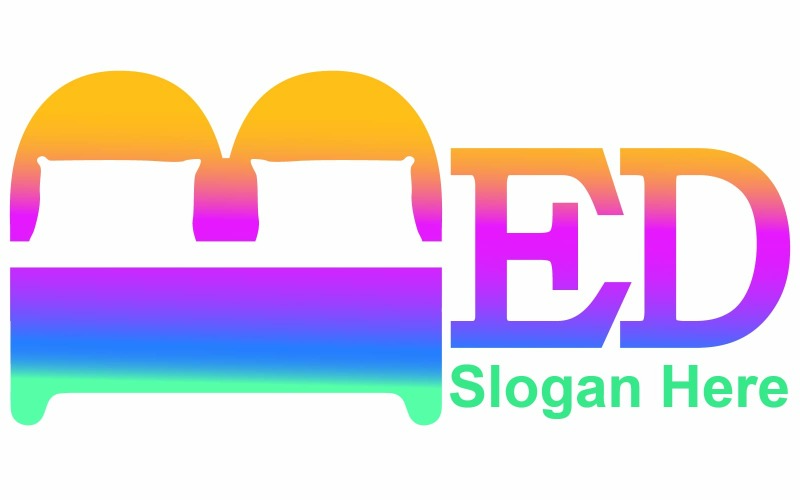 Bett-Logo-Vorlagen für Wohnmöbel