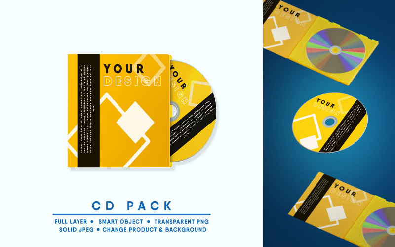 CD Pack Mockup I facilmente modificabile