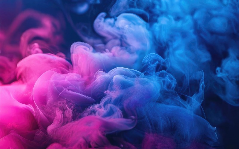 Diseño de fondo de papel tapiz de humo degradado de color azul oscuro y rosa