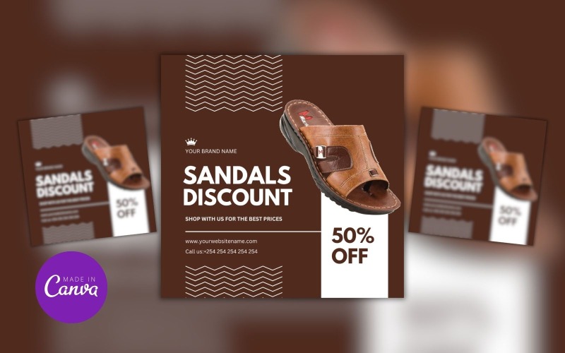 Modello di progettazione di vendita scontata di sandali