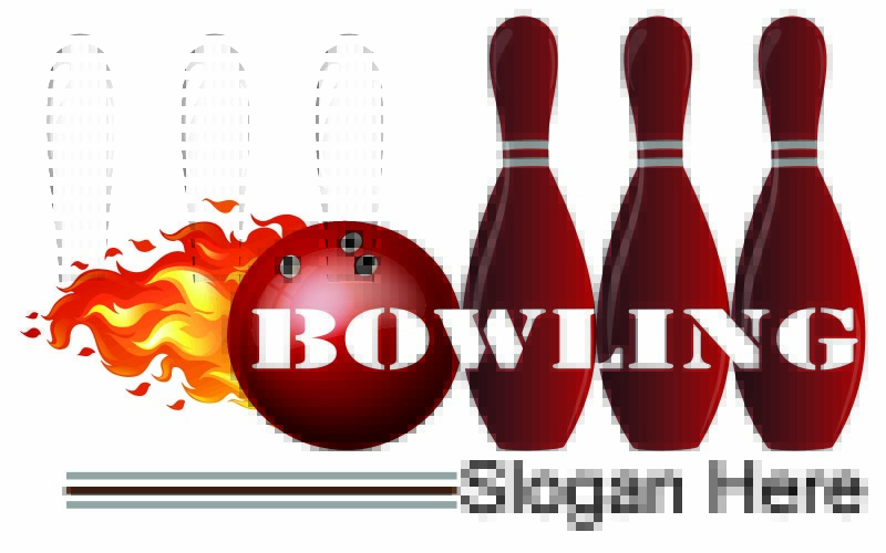 Sjablonen voor bowlingsportlogo's