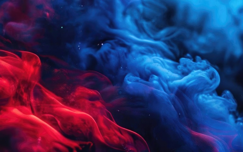 Design de fundo de papel de parede de fumaça gradiente de cor azul escuro e rosa fresco