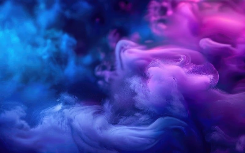 Sauberes, dunkelblaues und rosafarbenes Farbverlaufs-Rauchtapeten-Hintergrunddesign