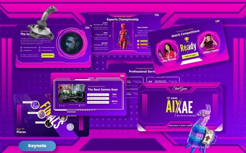 Aixae – Keynote-Vorlage für Sportspiele