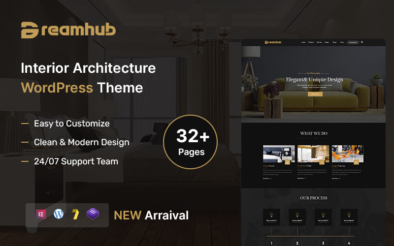 DreamHub – 室内和建筑 WordPress 主题