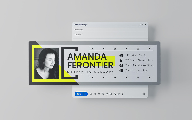 Email Signature Design Template 19 #403695 - TemplateMonster