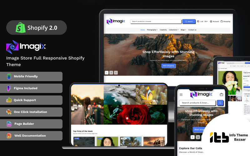 Imajix - 图片和摄影艺术 Shopify 主题 2.0