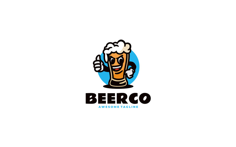 Logo del fumetto della mascotte della birra 1