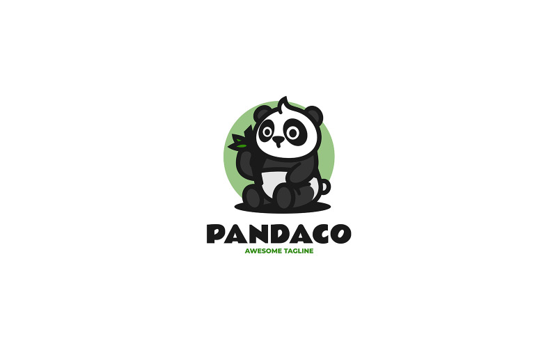 Logotipo de dibujos animados de mascota Panda 2