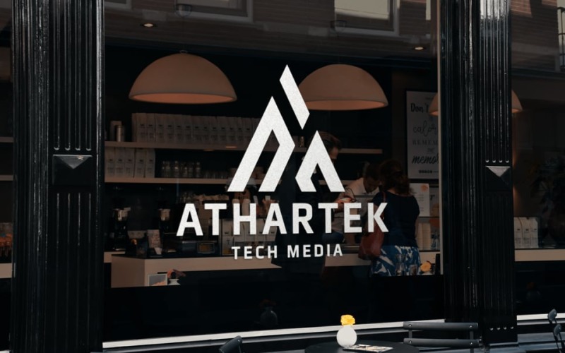 Modèle de logo lettre A Athartek