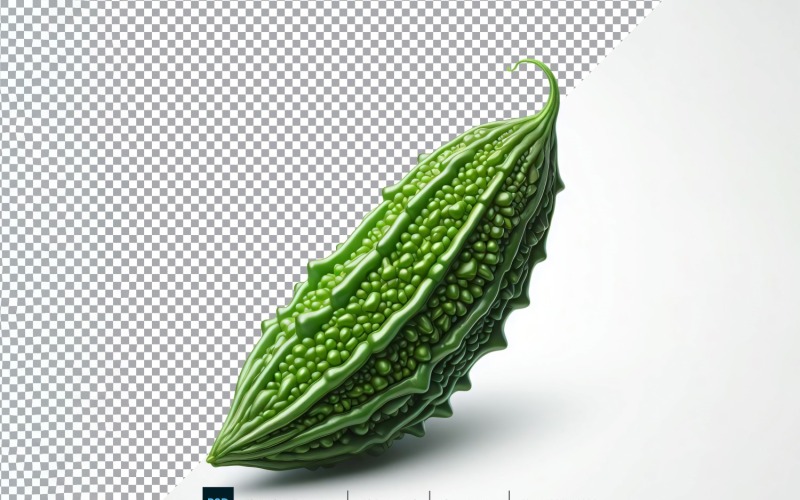 Zucca amara Verdura fresca Sfondo trasparente 03