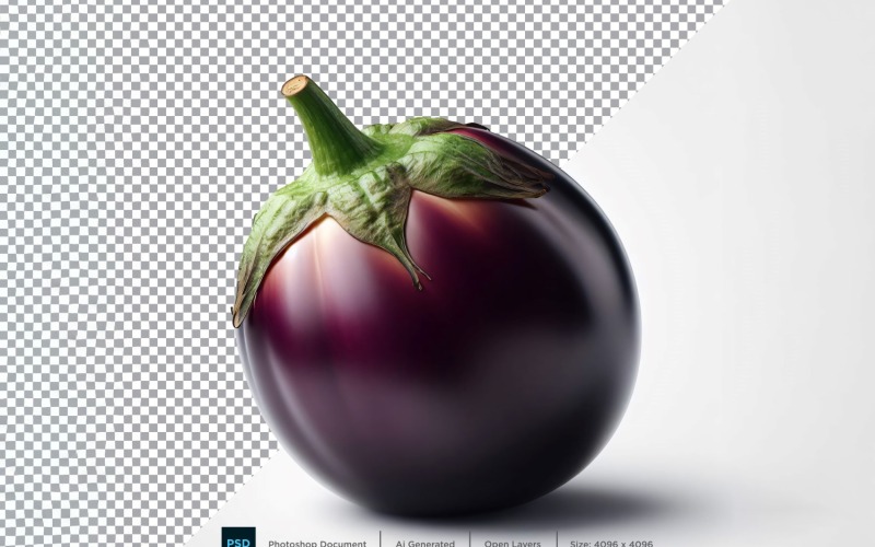 Melanzana Verdura fresca Sfondo trasparente 03