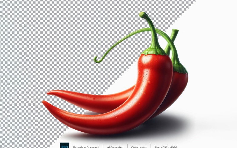 Chili färska grönsaker Transparent bakgrund 01