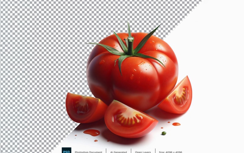 Tomat färsk grönsak Transparent bakgrund 04