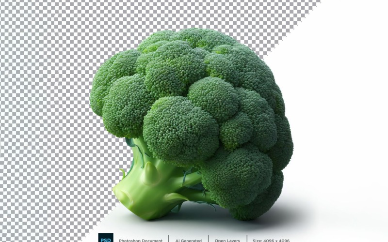 Brokoli Taze Sebze Şeffaf arka plan 06