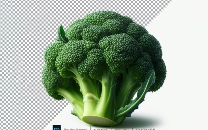 Broccoli färska grönsaker Transparent bakgrund 09