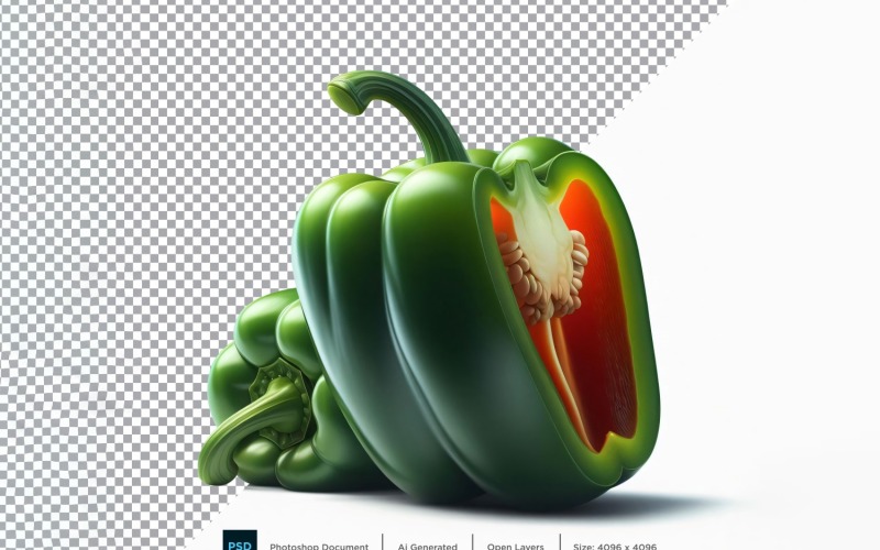 Capsicum färska grönsaker Transparent bakgrund 07