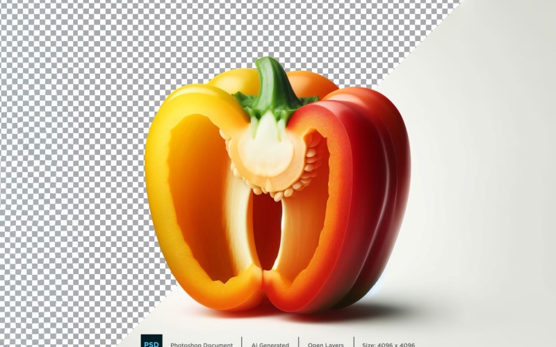 Capsicum Fresh Vegetable Transparent background 12