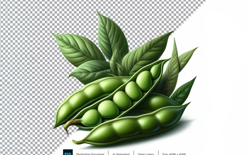 Zelené fazolky Čerstvá zelenina Průhledné pozadí 03