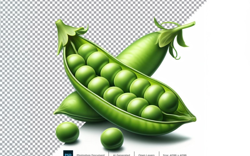 Haricots verts Légumes frais Fond transparent 14