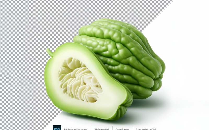 Chayote Fresh Vegetable Transparent bakgrund 05