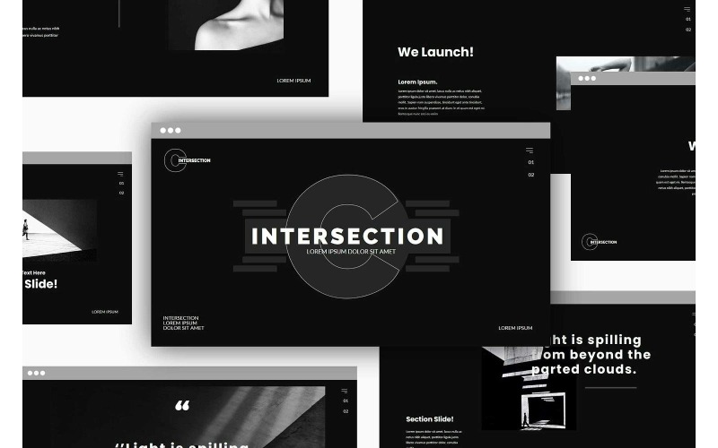 Modello di presentazione PowerPoint di intersezione