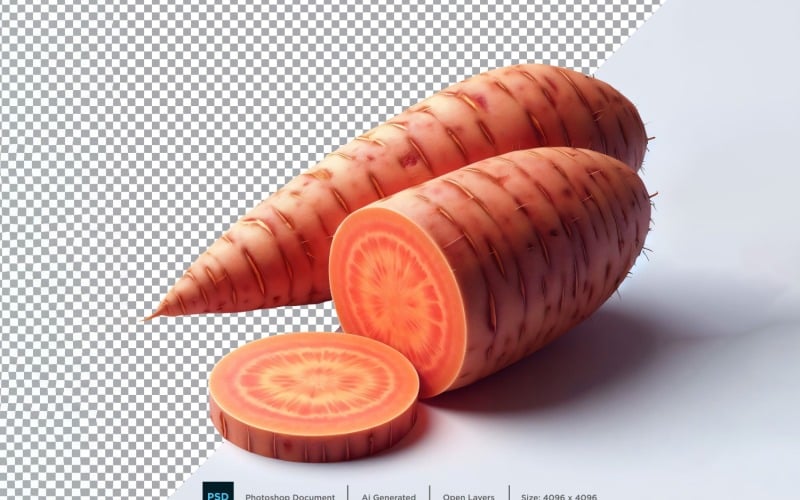 Yam Fresh Vegetable Transparent bakgrund 10