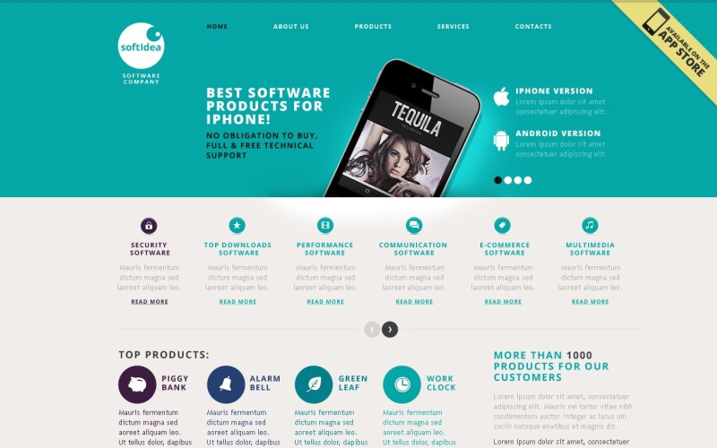 Modello di sito Web della società di software