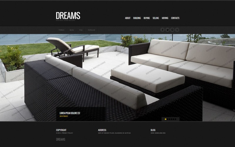 Modello di sito Web immobiliare