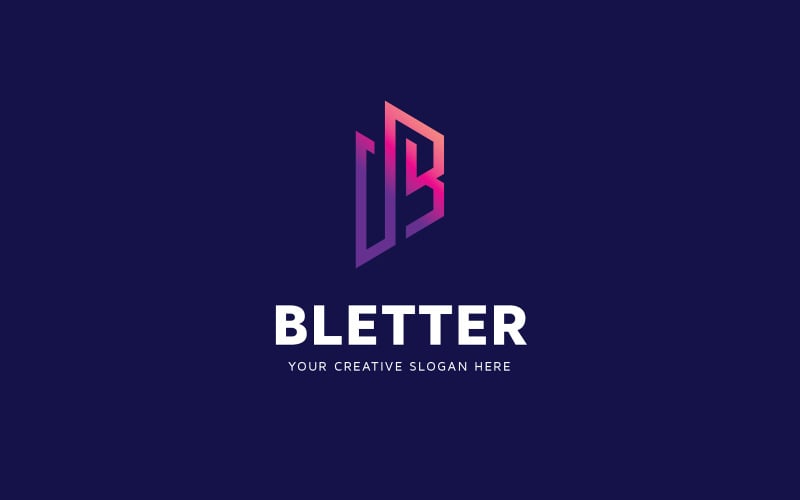 Kreatív B betűs logó tervezősablon